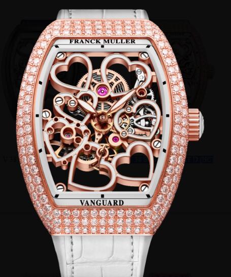 Review Franck Muller Vanguard Lady Heart Skeleton Replica Watch Cheap Price V 38 S6 SQT HEART D (BC)